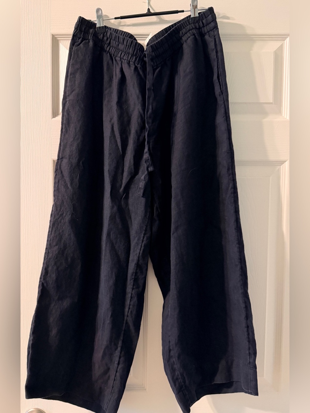 J. Crew Ladies 100% Linen Pull On Pants with Drawstring
